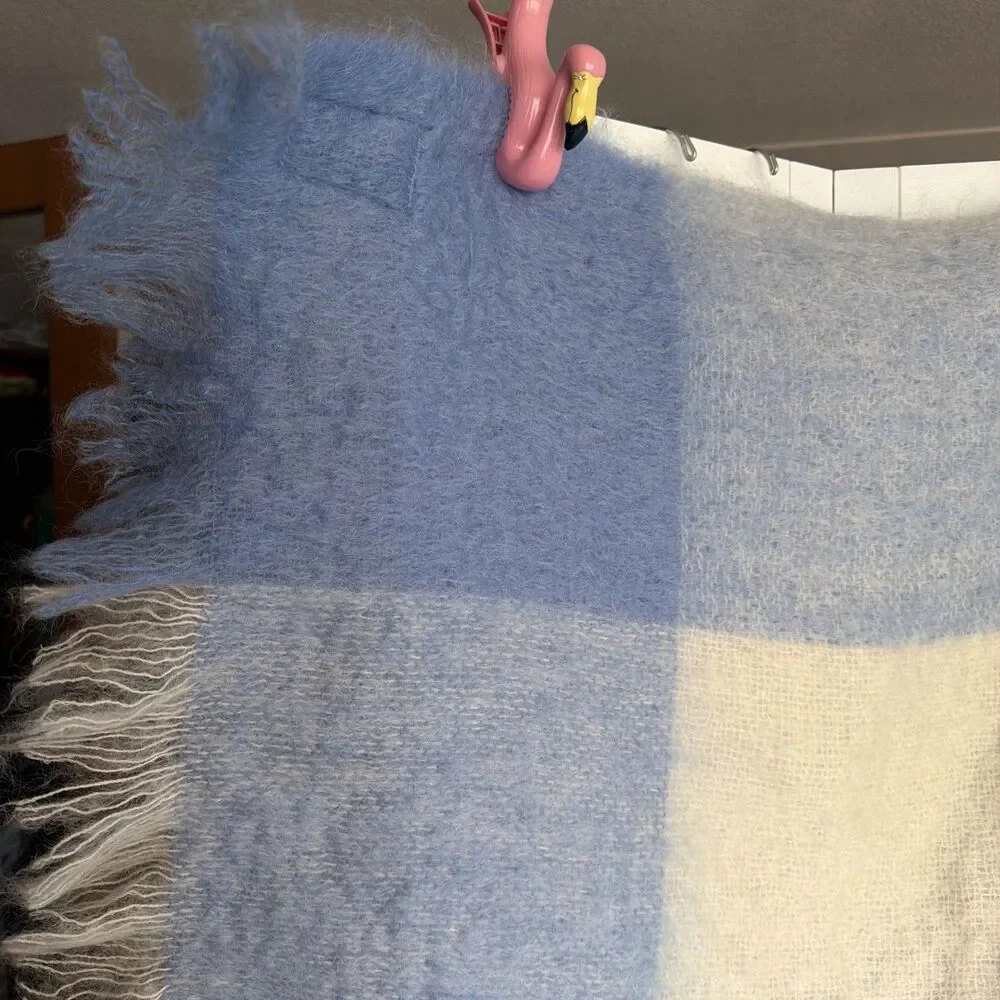 Avoca M117 Sky Blue 58x72 70% Mohair 30% Wool ECU Vintage